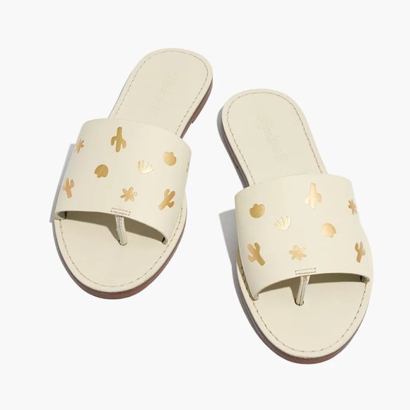 Madewell Shoes - Madewell The Boardwalk Post Slide Sandal Cactus Embossed Edition sz 6.5